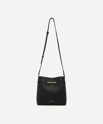 Strathberry Women's Corda Black Leather Bucket Bag