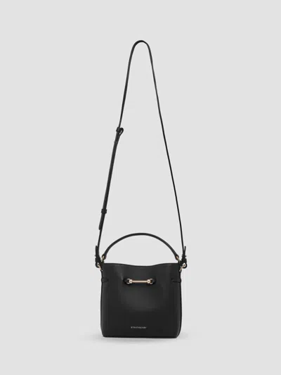 Strathberry Women's Corda Mini Leather Bucket Bag In Black