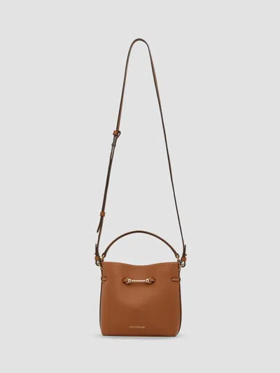 Strathberry Women's Corda Mini Leather Bucket Bag In Chestnut