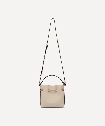 Strathberry Women's Corda Mini Oat Leather Bucket Bag