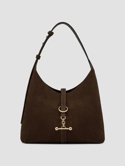 Strathberry Women's Kite Suede Hobo Bag In Chocolate