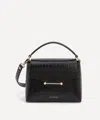 Strathberry Women's Mosaic Croc-embossed Leather Top Handle Bag In Black