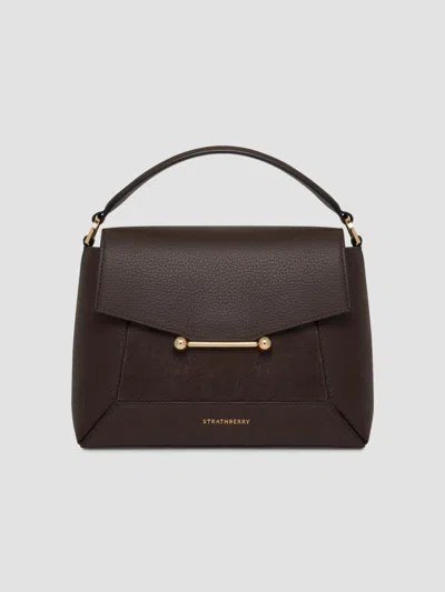 Strathberry Women's Mosaic Leather Bag In Dark Chocolate