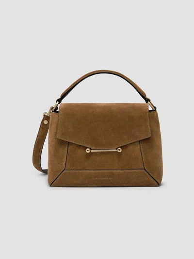 Strathberry Women's Mosaic Suede Top Handle Bag In Toffee Espresso
