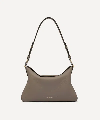 Strathberry Women's Sway Taupe Grained Leather Maxi Crossbody Bag