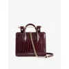 Strathberry Womens Burgundy The  Nano Leather Tote Bag In Burgundy