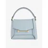 Strathberry Womens Dusky Blue Mosaic Nano Leather Top Handle Bag