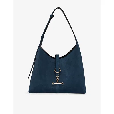 Strathberry Womens  Kite Suede Hobo Bag In Loch Blue