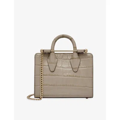 Strathberry Womens  The Nano Leather Tote Bag In Light Taupe