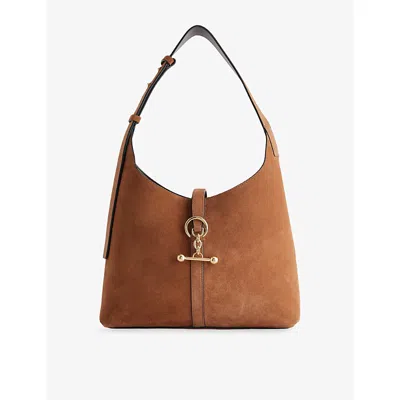 Strathberry Womens Tan Kite Suede Hobo Bag In Brown