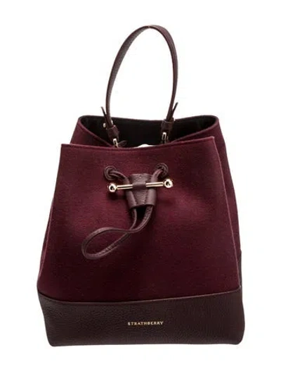 Pre-owned Strathberry Wool Top Handle Bag In Blue