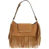 Strathberry X Cinq À Sept Multrees Fringe Suede Hobo Bag In Brown