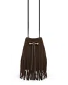 Strathberry X Cinq A Sept Osette Fringe Crossbody Pouch In Brown