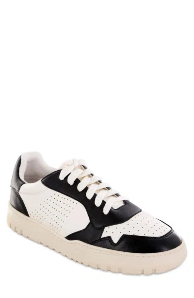 Strauss And Ramm Kasso Colorblock Sneaker In White/ Black