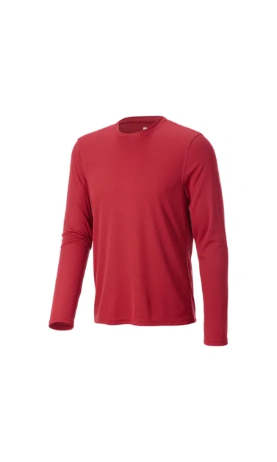 Strauss Performance Long Sleeve Shirt In Red