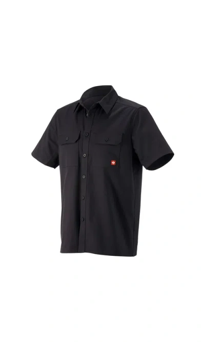 Strauss Short Sleeve Work Shirt E.s.iconic In Black