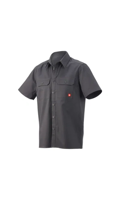 Strauss Short Sleeve Work Shirt E.s.iconic In Gray