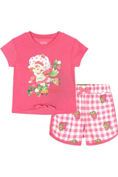 Strawberry Shortcake Kids'  2-piece Tee And Shorts Set In Pink