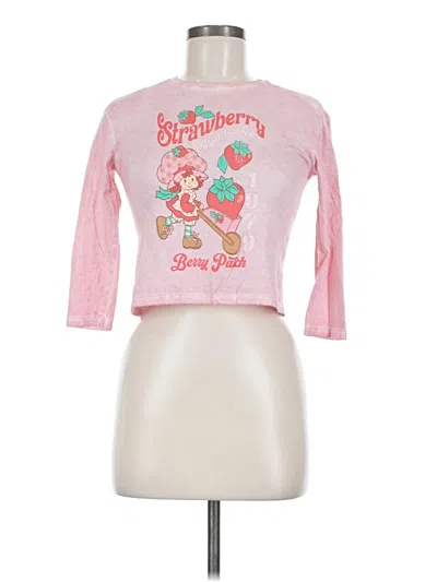 Pre-owned Strawberry Shortcake 3/4 Sleeve T-shirt In Pink