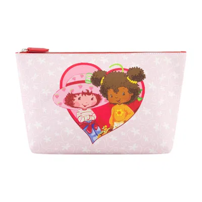Strawberry Shortcake & Orange Blossom Trapezoid Cosmetic Travel Case In Pink