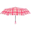 Strawberry Shortcake Gingham Plaid Umbrella In Brown