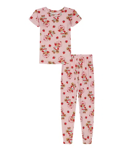 Strawberry Shortcake Kids' Girls' 4-10 Berry Cute Top And Pants, 2-piece Pajama Set In Multi