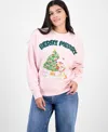 Strawberry Shortcake Juniors' Berry Merry Fleece Sweatshirt In Pink