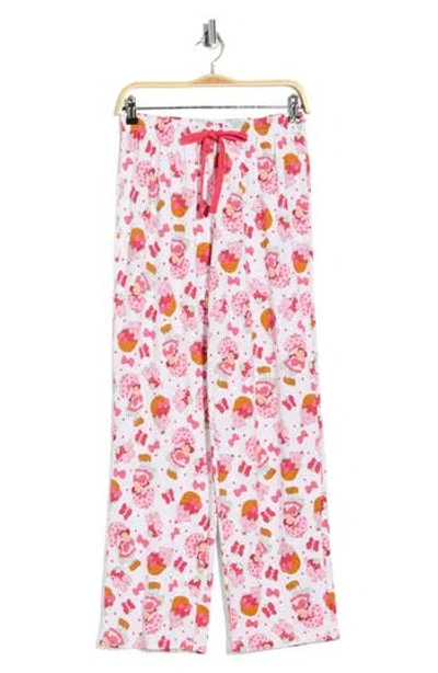 Strawberry Shortcake Print Pajama Pants In Red