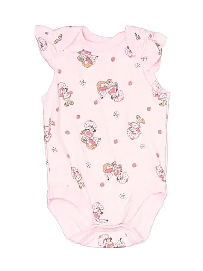 Pre-owned Strawberry Shortcake Babies' Short Sleeve Onesie In Pink