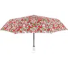 Strawberry Shortcake Toss Print Compact Umbrella In Brown