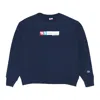 Stray Rats Forever & Ever Crewneck Navy Sweater In Multi