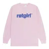 Stray Rats Rat Girl Ls Pink T-shirt In Pink