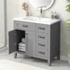 Streamdale Furniture 36" Streamdale Bath Vanity Combo Sink, Drawers, Solid Frame, Mdf