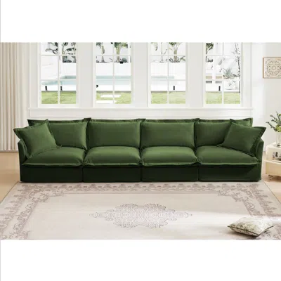 Streamdale Furniture 4-seat Slipcover Sofa, Deep Comfort, Chenille Fabric