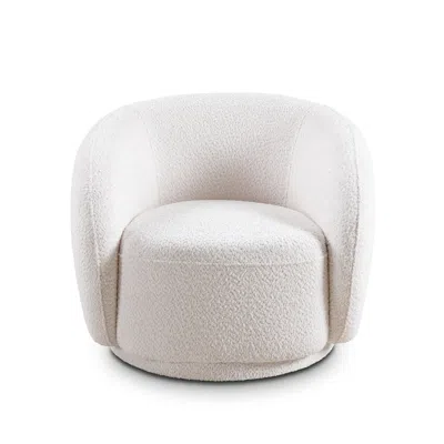 Streamdale Furniture Boucle Fabric Swivel Barrel Chair (70 Characters)