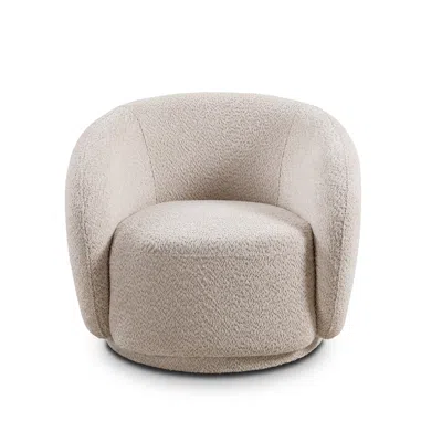Streamdale Furniture Boucle Fabric Swivel Barrel Chair (70 Characters)