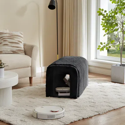 Streamdale Furniture Corduroy Storage Bench With Pet Nest