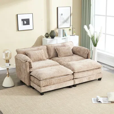Streamdale Furniture Cozy Chenille Sofa With Detachable Parts