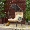 Streamdale Furniture Doris Outdoor Wicker Standing Basket Chair With Cushion
