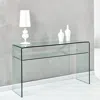 Streamdale Furniture Elegant Glass Console Table With Rounded Edges