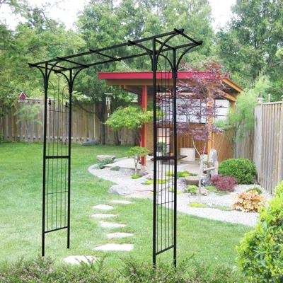 Streamdale Furniture Garden Metal Arch Arbor For Plants & Events