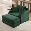 Streamdale Furniture Streamdale Modern Sofa Couch W/ Ottoman, Usb, Cup Holders