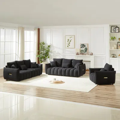 Streamdale Furniture Streamdale 1+3+3 Seater Teddy Sofa, Modern Living Room Set, 7 Cushions