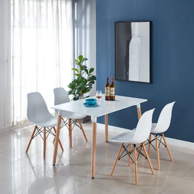 Streamdale Furniture Streamdale 1+4 Set,5piece Dining Set, Kitchen Set, Kd Chair, Table And Chair,