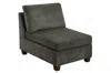 Streamdale Furniture Streamdale 1 Piece Armless Chair Only Grey Chenille Fabric Modular Armless