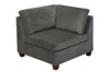Streamdale Furniture Streamdale 1 Piece Corner Wedge Grey Chenille Fabric Modular Corner Wedge Sofa