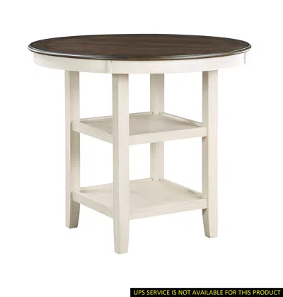 Streamdale Furniture Streamdale 1 Piece Counter Height Table With 2x Display Shelves Transitional