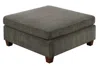 Streamdale Furniture Streamdale 1 Piece Ottoman Only Grey Chenille Fabric Cocktail Ottoman Cushion