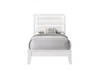 Streamdale Furniture Streamdale 1 Piece Twin Size White Finish Panel Bed Geometric Design Frame