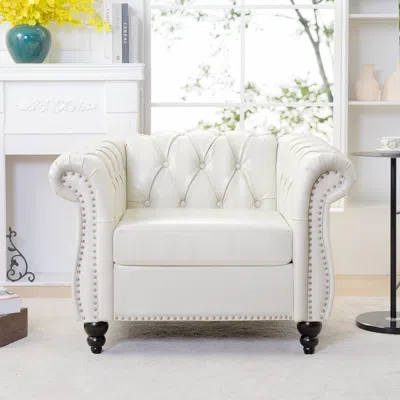 Streamdale Furniture Streamdale 1 Seater Sofa For Living Room In Neutral